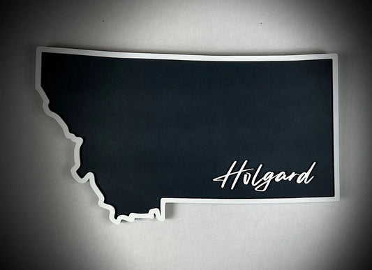 Medium Floating MT Outline Sign Personalized