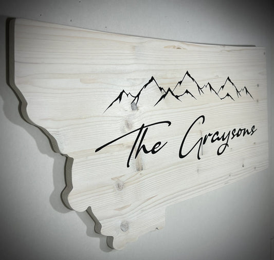 Large Carved Personalized MT Sign
