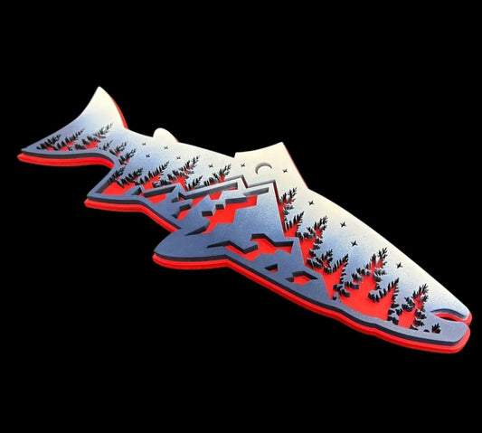 Patriotic Mountain Trout Sign