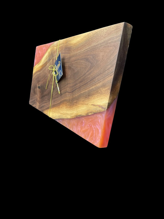 Sunset Epoxy Walnut Serving Tray