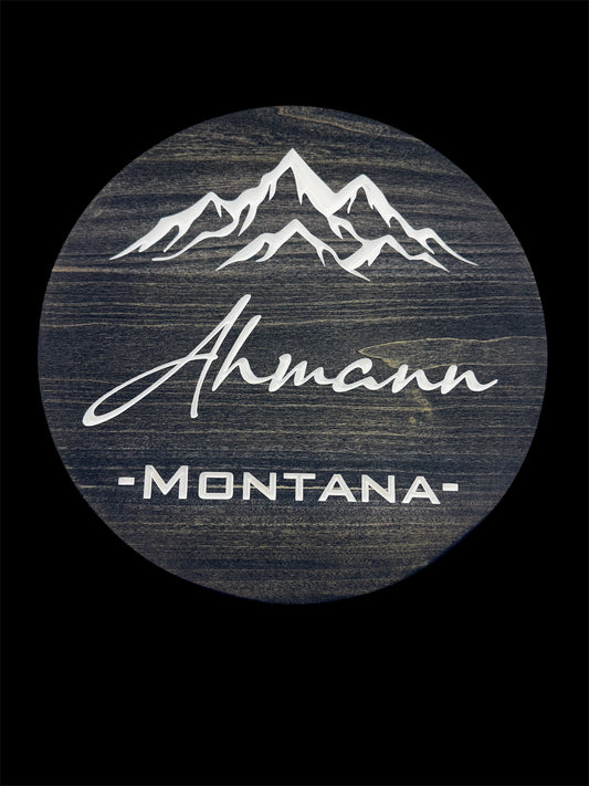 15" Round Custom Family or Name Sign