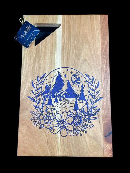 Purple Epoxy Cherry Inlay Serving Tray